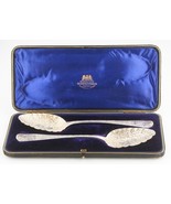 Vintage Gold/Silversmiths Intricate Sterling Silver Serving Spoons w/ Ca... - €317,62 EUR