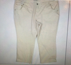 NEW Woman Within Women&#39;s Plus SZ Pants Size 30 Petite Cream Color Jeans - £11.67 GBP