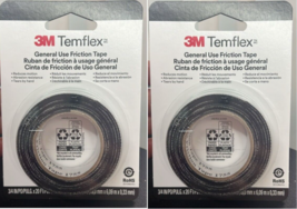 2x  3M Temflex 3407 Friction Tape, 3/4&quot; x 20&#39;, Black - $12.86