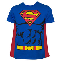 Superman Cape Costume Tee Shirt Blue - £23.68 GBP+