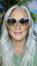 Vintage Deadstock Sunglasses 1970s KMart Made in Italy White/Gray Gradie... - €49,59 EUR
