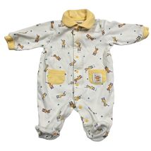Carter&#39;s Baby Footed Pajamas Giraffe Yellow 0-3M Vintage Y2K Emu Namae Line - $34.73 CAD