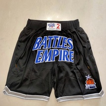 Battles Empire Vintage Stitched Black Basketball Shorts S-3XL - £31.26 GBP