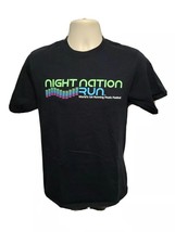 Night Nation Run Worlds 1st Running Music Festival Adult Small Black TShirt - £11.82 GBP