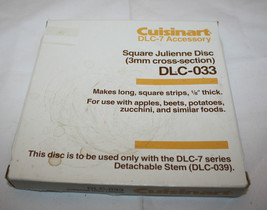 Cuisinart Food processors DLC-7 Accessory DLC-033 Julienne Disc Replacement - £22.49 GBP