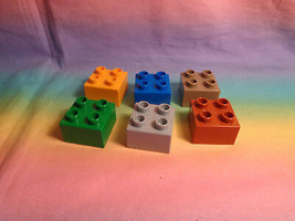 LEGO Duplo 6 Replacement Bricks Assorted Colors 2 X 2 Dot - £1.50 GBP