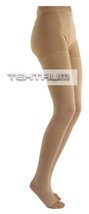 Tektrum Waist High Firm Compression Medical Pantyhose 23-32mmHg- Open Toe, Beige - £21.19 GBP
