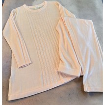 Adonna Leisurewear 2 Pc Soft Nightgown PJ Pink Long Sleeve Pants Medium ... - $17.19