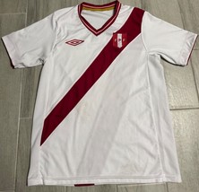 Peruvian soccer women&#39;s team world cup t-shirt polyester white/red Size ... - $14.98