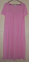 NWT $52 WOMENS MISS ELAINE ESSENTIALS ROSE PINK NYLON NIGHTGOWN  SIZE XL - £29.31 GBP