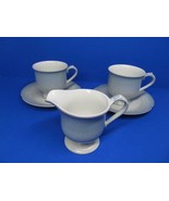 Mikasa Stonekraft Autumn Wheat  Blue Set Of 2 Cups And 2 Saucers And Cre... - £22.36 GBP