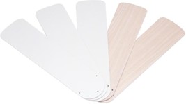 52-Inch White/Bleached Oak Replacement Fan Blades, Five-Pack By Westinghouse - £40.08 GBP