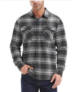 Frye Mens Shirt Black Multicolor Plaid Twill Utility Pocket Regular Fit ... - $70.15 CAD