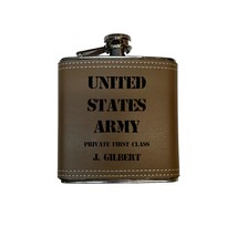 8OZ - UNITED STATE MILITARY FLASK - PERSONALIZED (8oz Black) - $21.55