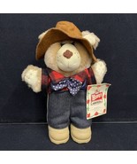 Wendys Farrell Furskin Happy Holiday Plush Bear Stuffed Animal Toy Vinta... - $18.50 CAD