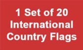 1 Set of 20 International Flags(2x3ft) - £71.03 GBP