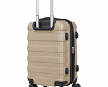 21&quot; Champagne Travel Carry-On Luggage Trolley Suitcase Hardside Spinner ... - £64.85 GBP