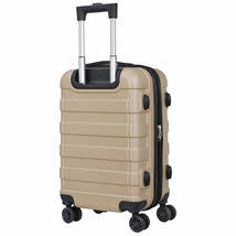 21&quot; Champagne Travel Carry-On Luggage Trolley Suitcase Hardside Spinner Suitcase - £65.75 GBP