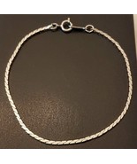 Avon Polished Strand Silver Tone Bracelet VTG 7&quot; Serpentine Wrist Chain - £10.02 GBP