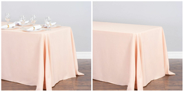 1pc 90 x 156 in. Rect Poly Tablecloths Wedding Event Party - Peach - P01 - $48.99