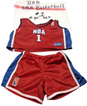 Build A Bear Workshop NBA Basketball Number 1 Jersey Red 2 Pieces Mesh - $13.62