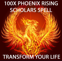 100X 7 Scholars Phoenix Rising Transform Your Life Work Magick Ring Pendant - £79.56 GBP