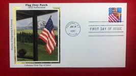 ZAYIX - 1997 US Colorano FDC #2921b Flag Over Porch with red 1997 inscription - £2.20 GBP
