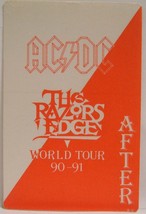 AC/DC - VINTAGE 1991 ORIGINAL CLOTH CONCERT TOUR BACKSTAGE PASS ***LAST ... - £8.01 GBP