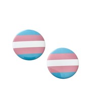 Bundle Lot 2- 1.75" Drop Transgender Colors LGBTQI Pride Button Style Brooch Pin - £10.25 GBP
