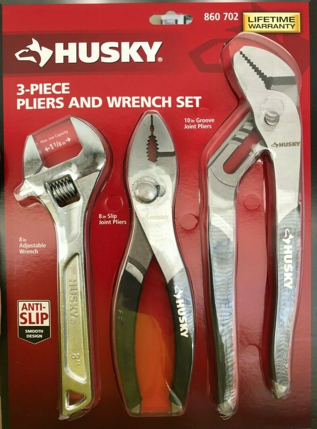 Husky - 99370 - Pliers and Wrench - 3-Piece Set - $44.95