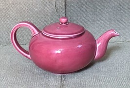 Vintage Japan Small Pink Glossy Ceramic Teapot Cottagecore Grandmacore - $13.86