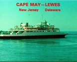 Ferry Boat Cape May NJ Lewes Delaware DE UNP Chrome Postcard A8 - £7.64 GBP