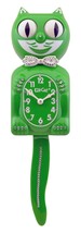 Limited Edition Green Tail/Bow Kit-Cat Klock Swarovski Crystals Jeweled Clock - £117.64 GBP