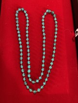 32&quot; Blue Beaded Necklace - £2.65 GBP
