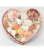 Unique Vintage Heart Shaped Handmade Seashell Shell Art Trinket Box - €50,12 EUR