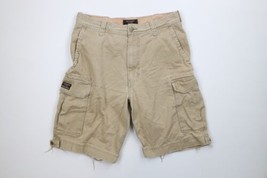 Vtg Abercrombie &amp; Fitch Mens 32 Distressed Spell Out Heavyweight Cargo Shorts - £34.99 GBP