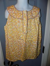 Brooks Brothers Fleece Yellow Polka Dot Sleeveless Shirt Size 12 Girl&#39;s EUC - £14.58 GBP