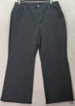 Bar III Cropped Pants Womens Size 14 Black Viscose Pockets Flat Front Wide Leg - £14.24 GBP