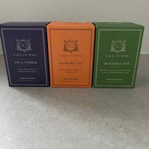 Aquiesse Soy (3) Candles Fig &amp; Cypress Mandarin Tea Monterey Pine 6.5 oz NEW - £65.73 GBP