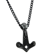 Alchemy Gothic Raven Hammer Pendant With Necklace - £31.65 GBP