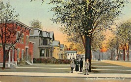 Cortland New York~Church STREET-RESIDENTIAL-RESIDENTS On SIDEWALK~1910s Postcard - £7.67 GBP
