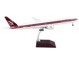 Boeing 777-300ER Commercial Aircraft w Flaps Down Qatar Airways White w Dark Red - £126.77 GBP