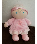 Little Me Baby Doll Pink White Flower Dress Blue Eyes Blonde Yellow Yarn... - £15.50 GBP