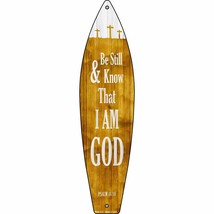 I Am God Psalm 46:10 Novelty Mini Metal Surfboard MSB-174 - £13.54 GBP