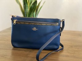 Coach Blue crossbody With Skinny Pouch Signature C style F57788 - £67.23 GBP