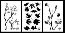 3Pack! Spray Paint Camouflage Stencils 14&quot; Gnarly Branch - Maple - Oak B... - £10.93 GBP