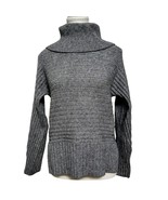 Moth Anthropologie Gray Jumper Sweater XS Turtleneck Ribbed Dolman Long ... - $33.83 CAD