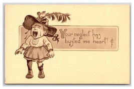 Artist Signed Fred Cavally Comic Bowery Kids Neglect Busted Heart DB Postcard V5 - £3.62 GBP