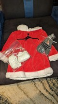 3-6 Month baby Christmas Dress, Slippers And Mittens - £11.92 GBP