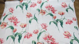 &quot;&quot;LARGE PARROT TULIPS ON BRIGHT WHITE&quot;&quot; - DRAPERY -HOME DECOR FABRIC - BTY - £10.28 GBP